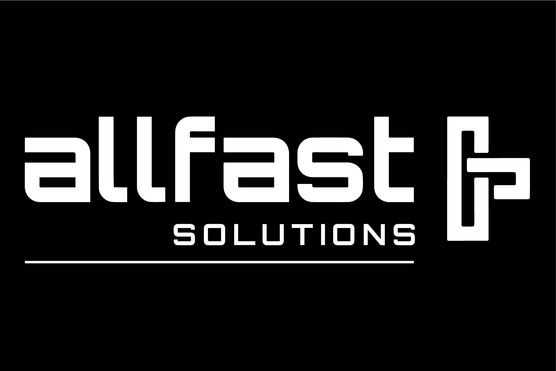 Allfast logo_White text_Black Background_PNG File